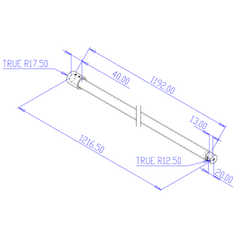 FGWB1200OPFC – Bracing Bar Over Panel Glass to Wall 1200mm Chrome – supplier gallery view 4