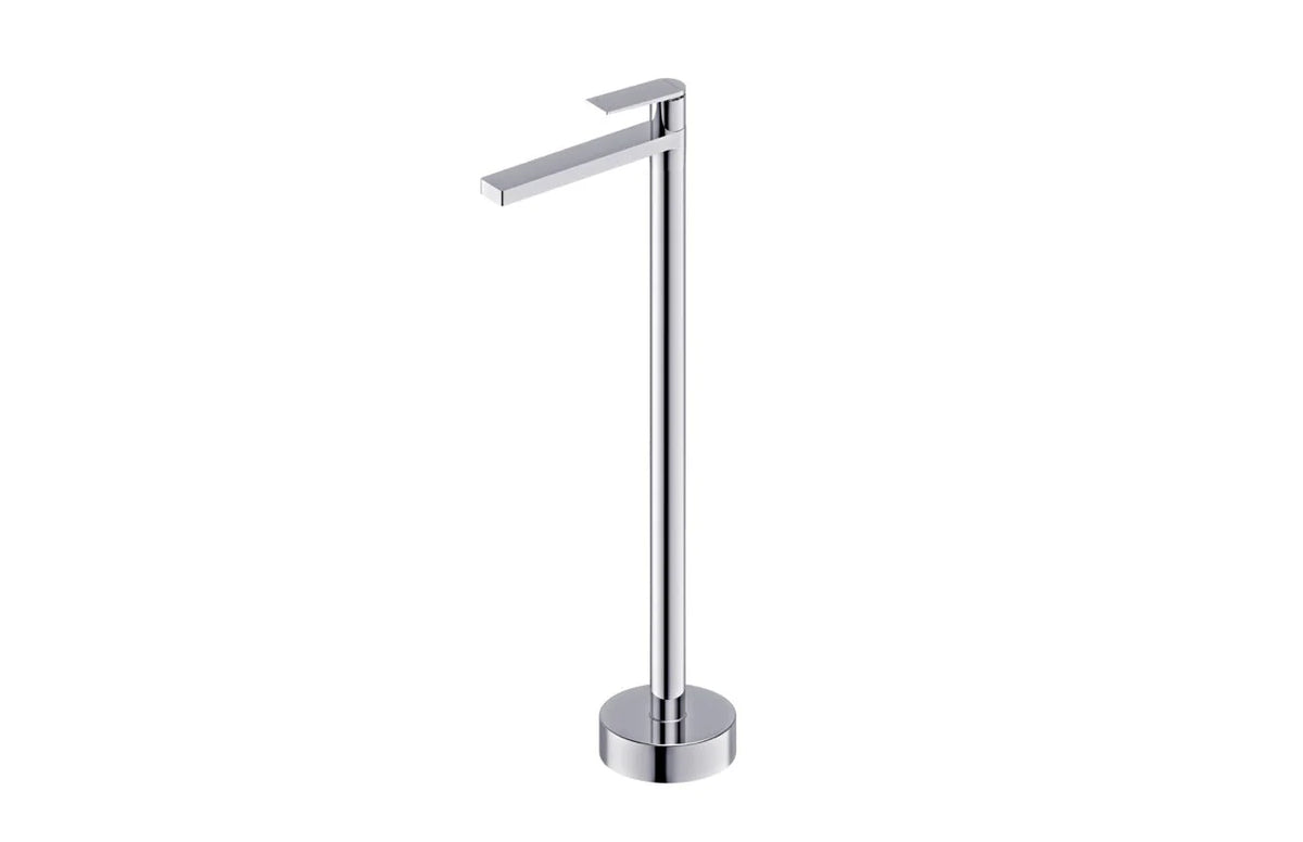 Floor Standing Bath spout and Mixer - Polished Chrome