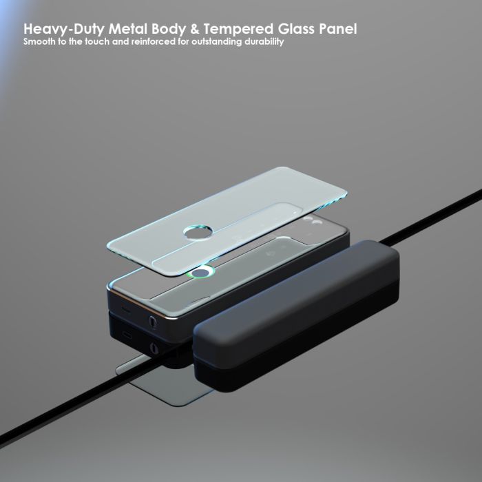 FHFEGLFFKEYG9A – Biometric Frameless Glass Office Door Friction Fit Smart Lock G3 15mm Glass – supplier gallery view 4