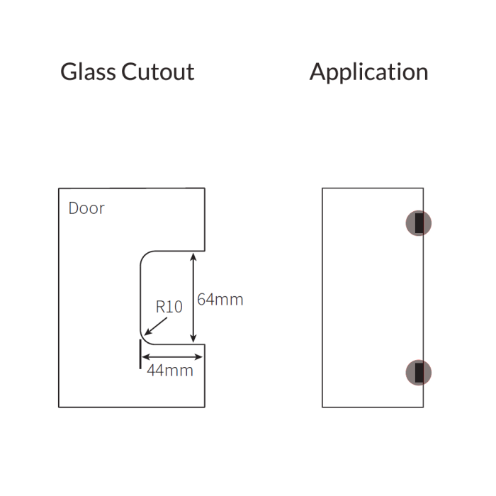 ES1LPN – FORGE Shower Hinge Glass to Wall L-Shape 90 Degree Polished Nickel – supplier gallery view 4
