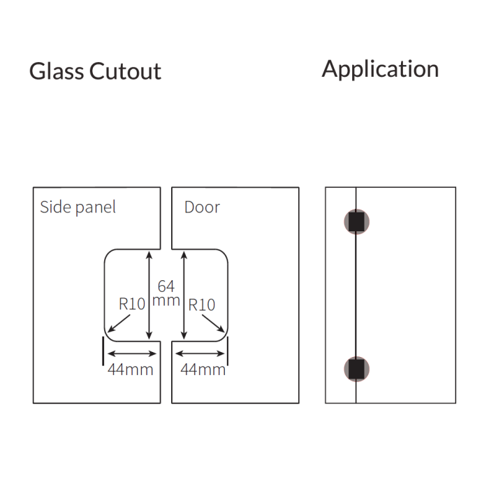 ES2DAB – FORGE Shower Hinge Glass to Glass 180 Degree Dark Antique Bronze – supplier gallery view 4
