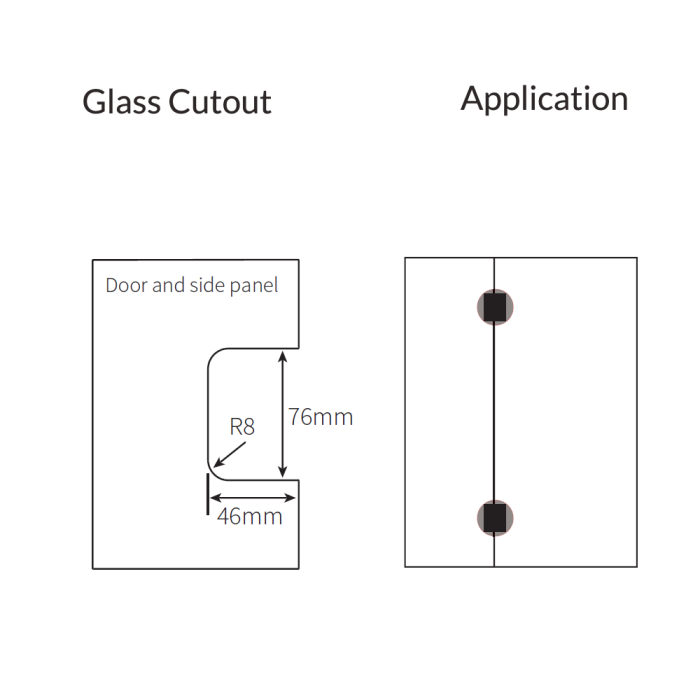 ES2HDGM – FORGE Shower Hinge Heavy Duty Glass to Glass 180 Degree Gunmetal – supplier gallery view 4