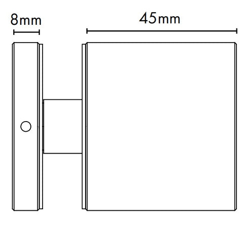 Adjustable Glass Standoff - 50mm Diameter Cap with 45mm Body