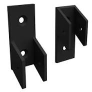 Raked BARR Extended 'C' Bracket Kit - 4 Pack - White / Black