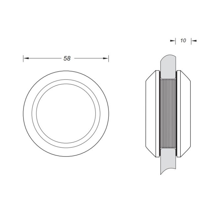 SDH10BN – Sliding Door Handle Brushed Nickel – supplier gallery view 2