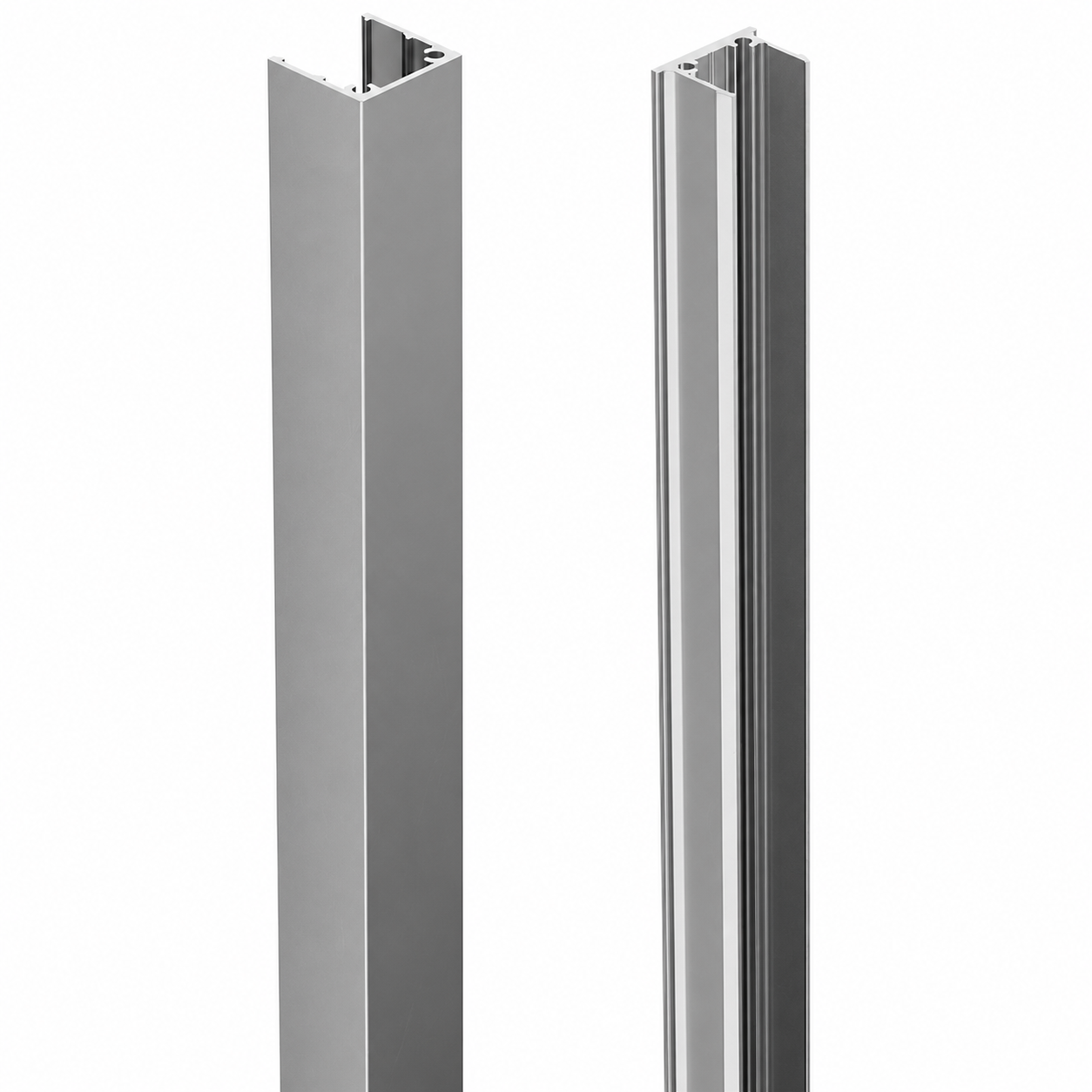 Nexia 30 x 30mm batten front and matching CLIP30 fixing clip in Mill, both included
