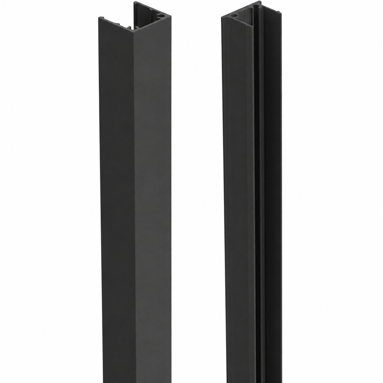 Nexia 30 x 30mm batten front and matching CLIP30 fixing clip in Monument, both included