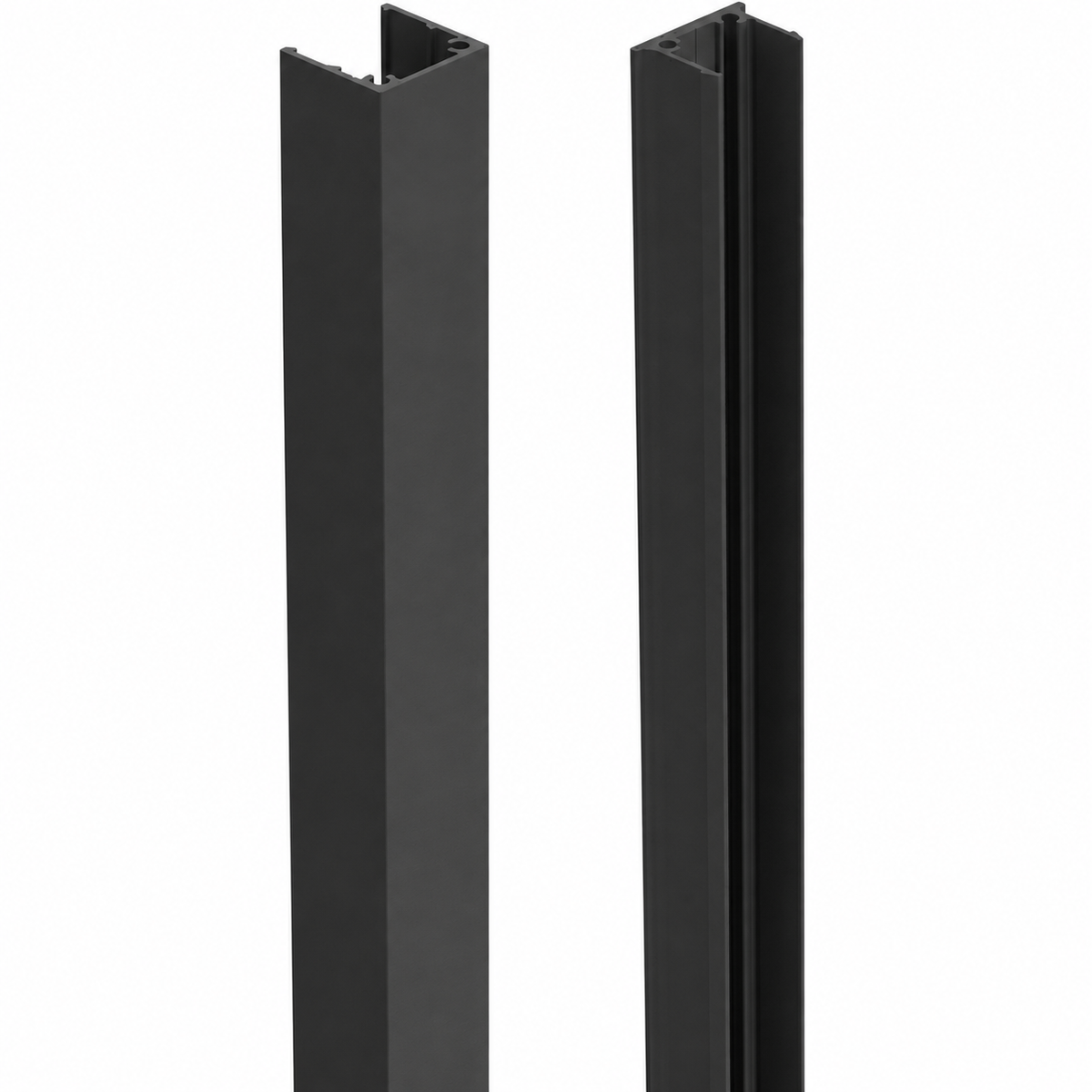 Nexia 30 x 30mm batten front and matching CLIP30 fixing clip in Monument, both included