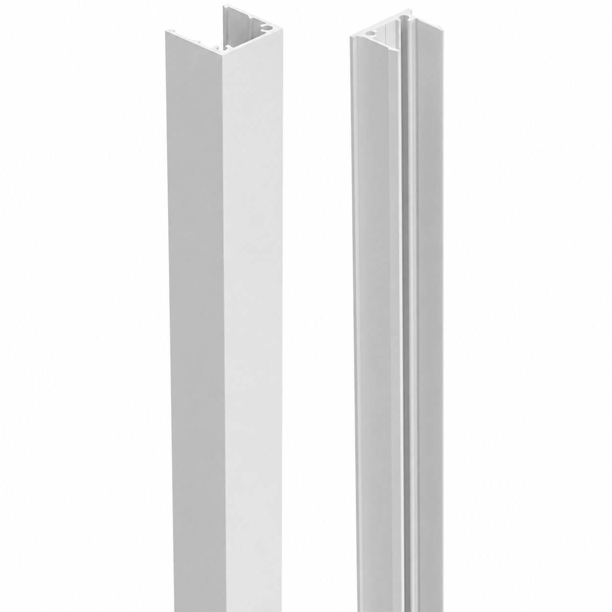 Nexia 30 x 30mm batten front and matching CLIP30 fixing clip in White, both included