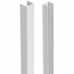 Nexia 30 x 30mm batten front and matching CLIP30 fixing clip in White, both included