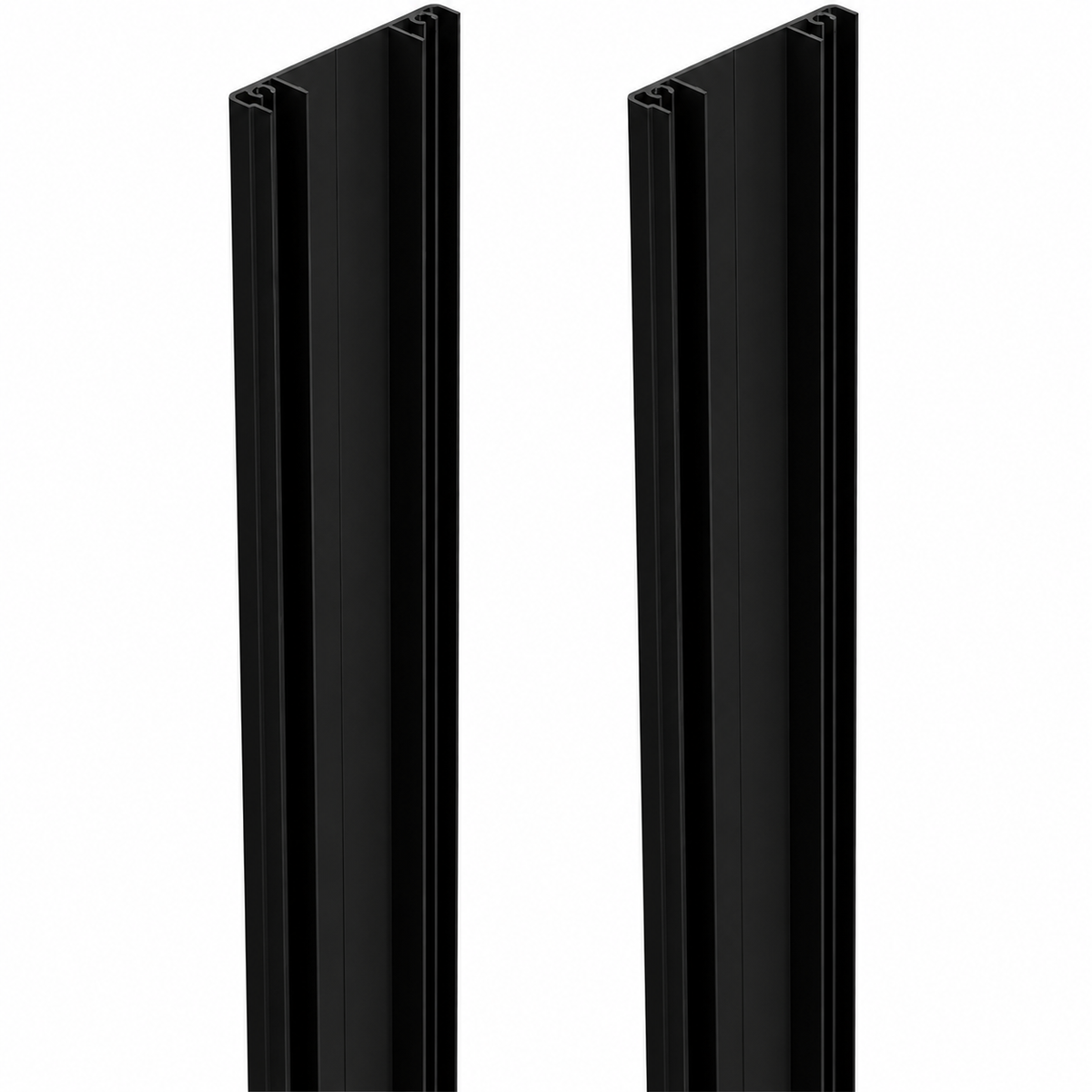 Nexia 65 x 16mm two-part batten set in Black, two matching halves included