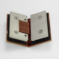 Forge Frameless Shower Hinge Heavy Duty Adjustable Glass to Glass 135 Degrees - Brushed Rose Gold