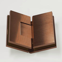 Forge Frameless Shower Hinge Heavy Duty Adjustable Glass to Glass 135 Degrees - Brushed Rose Gold