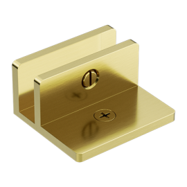 U Bracket Square with Horizontal Leg Nero Brushed Gold