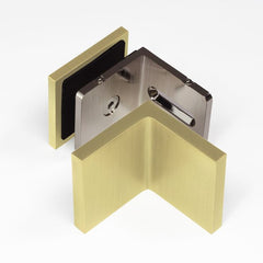 SB50ADJBG – Bracket Glass to Wall 90 Degree Adjustable Nero Brushed Gold – supplier gallery view 2