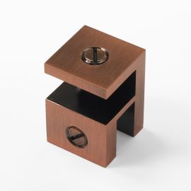 Overpanel Fitting Square 10mm/10mm Brushed Rose Gold