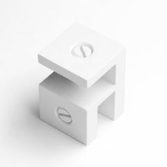 Overpanel Fitting Square 10mm/10mm Matt White