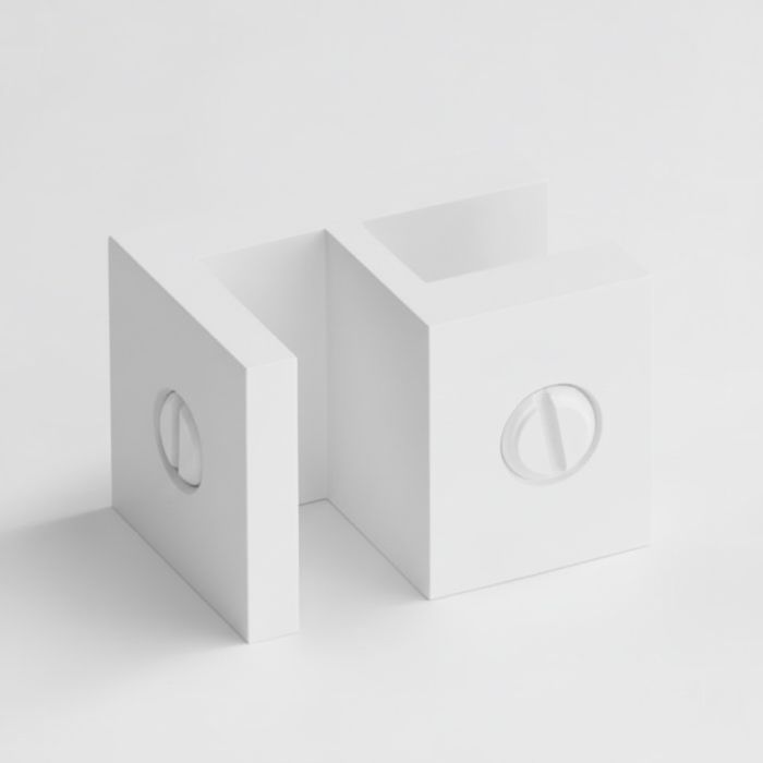 OPF2SQMW – Overpanel Fitting Square 10mm/10mm Matt White – supplier gallery view 2