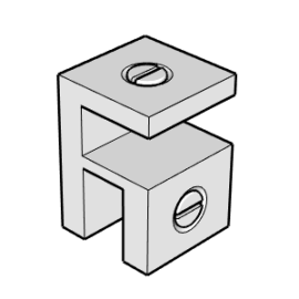 Overpanel Fitting Square 10mm/10mm Raw Brass