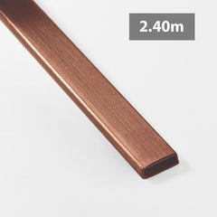 FORGE Frameless Sliding Shower Rail 2400mm Brushed Rose Gold / Copper