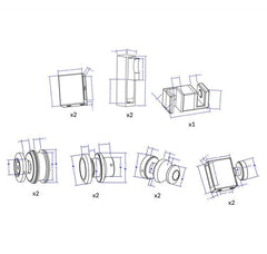 FORGE Frameless Sliding Shower Kit No Rail Brushed Rose Gold / Copper