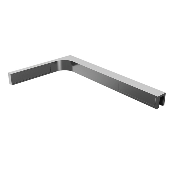 Purity 'L Brace' for Fixed Glass Panels - Suits 8mm & 10mm Thick Glass - Image 3