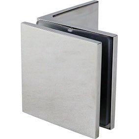 90 Degree Glass to Wall  Brackets for Frameless Shower Screens - SOLID BRASS - Chrome