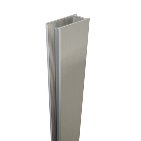 Brushed Nickel 10mm Frameless Sliding Shower Screen, Highest Quality, Up to 1940mm wide - Extended Channel Fit