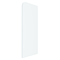 Glass Shower Screen Fixed Panels - Walk-in shower panel with radius corner