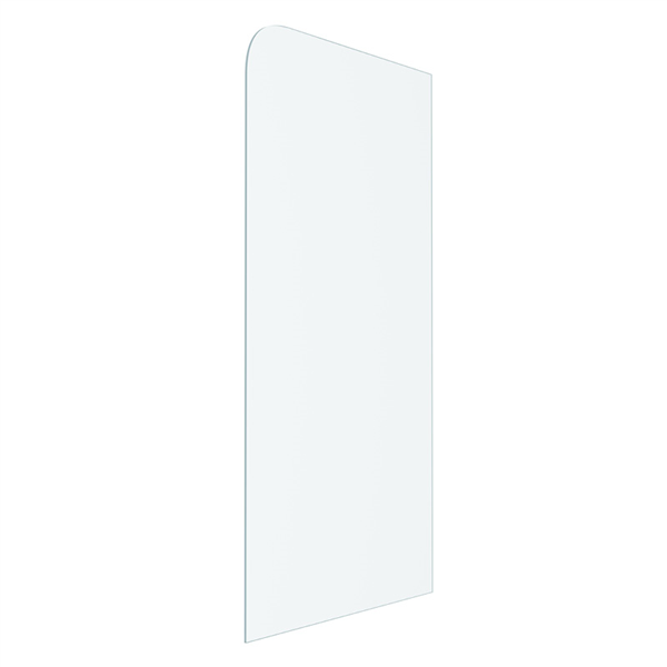 Glass Shower Screen Fixed Panels - Walk-in shower panel with radius corner
