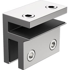 Purity Showerscreens glass brace bracket LARGE - SQUARE EDGE - Chrome