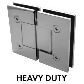 Purity Showerscreens® glass to glass hinge HEAVY DUTY / SQUARE EDGE - Chrome