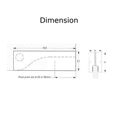 PFCVR12B – Bottom Patch Fitting Black (Pair of 2) – supplier gallery view 2