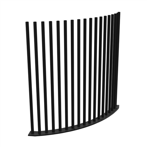 PIK CURVE Panel - 1000Wx1280H - Black  Blade Picket ,Curved Pool Fence Panel