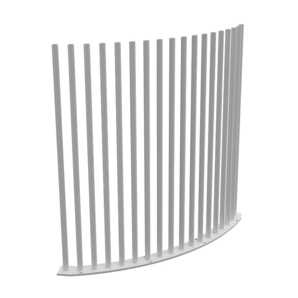 PIK CURVE Panel - 1000Wx1280H - White  Blade Picket, Curved Pool Fence Panel