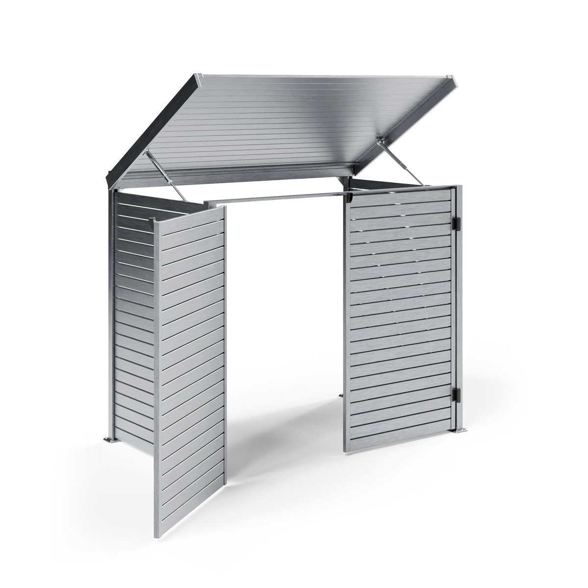 Pool Pump Storage, Aluminium Slat Storage Closure, Bin Storage in Mill with Open Back Panel