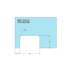 Forge Pivot Shower Hinge Brushed Rose Gold / Copper