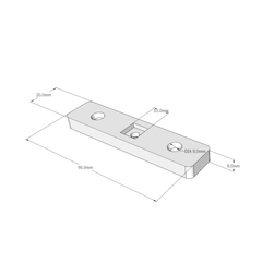 PSHCPB – Forge Pivot Shower Hinge Ceiling Plate Black – supplier gallery view 2