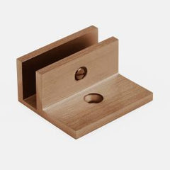 U Bracket Square with Horizontal Leg Brushed Rose Gold