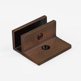 U Bracket Square with Horizontal Leg Dark Antique Bronze