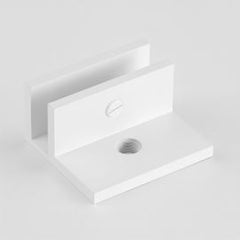 U Bracket Square with Horizontal Leg Matt White