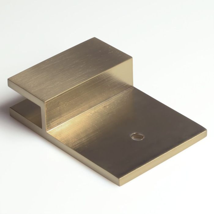SB10VLSQBB – U Bracket Square with Vertical Leg Brushed Brass – supplier gallery view 2