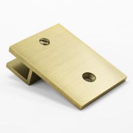U Bracket Square with Vertical Leg Nero Brushed Gold