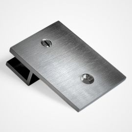 U Bracket Square with Vertical Leg Brushed Gunmetal