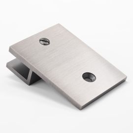 U Bracket Square with Vertical Leg Brushed Nickel