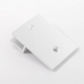 U Bracket Square with Vertical Leg Matt White