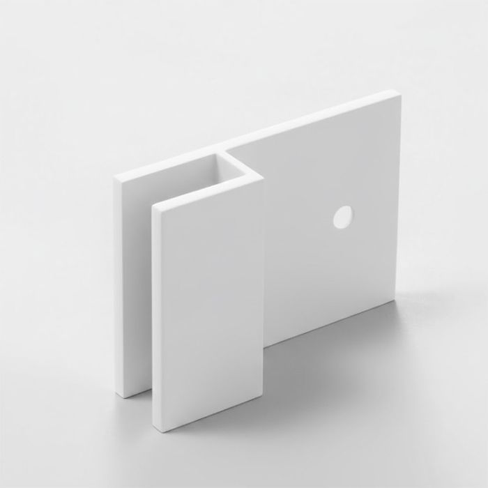 SB10VLSQMW – U Bracket Square with Vertical Leg Matt White – supplier gallery view 2