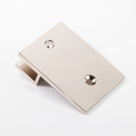 U Bracket Square with Vertical Leg Polished Nickel