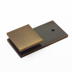 Bracket Square Glass to Wall 180 Degree Antique Brass