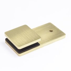 Bracket Square Glass to Wall 180 Degree Nero Brushed Gold